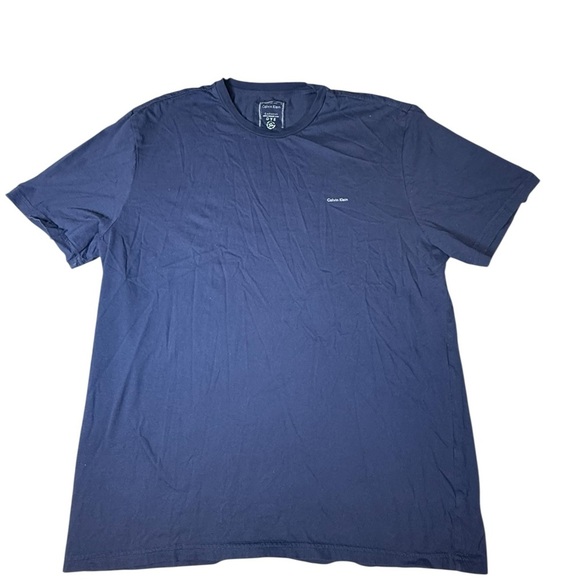 Calvin Klein Other - Calvin Klein Mens XL Blue Crew Neck T-Shirt Short Sleeve 100% Cotton Solid Tee